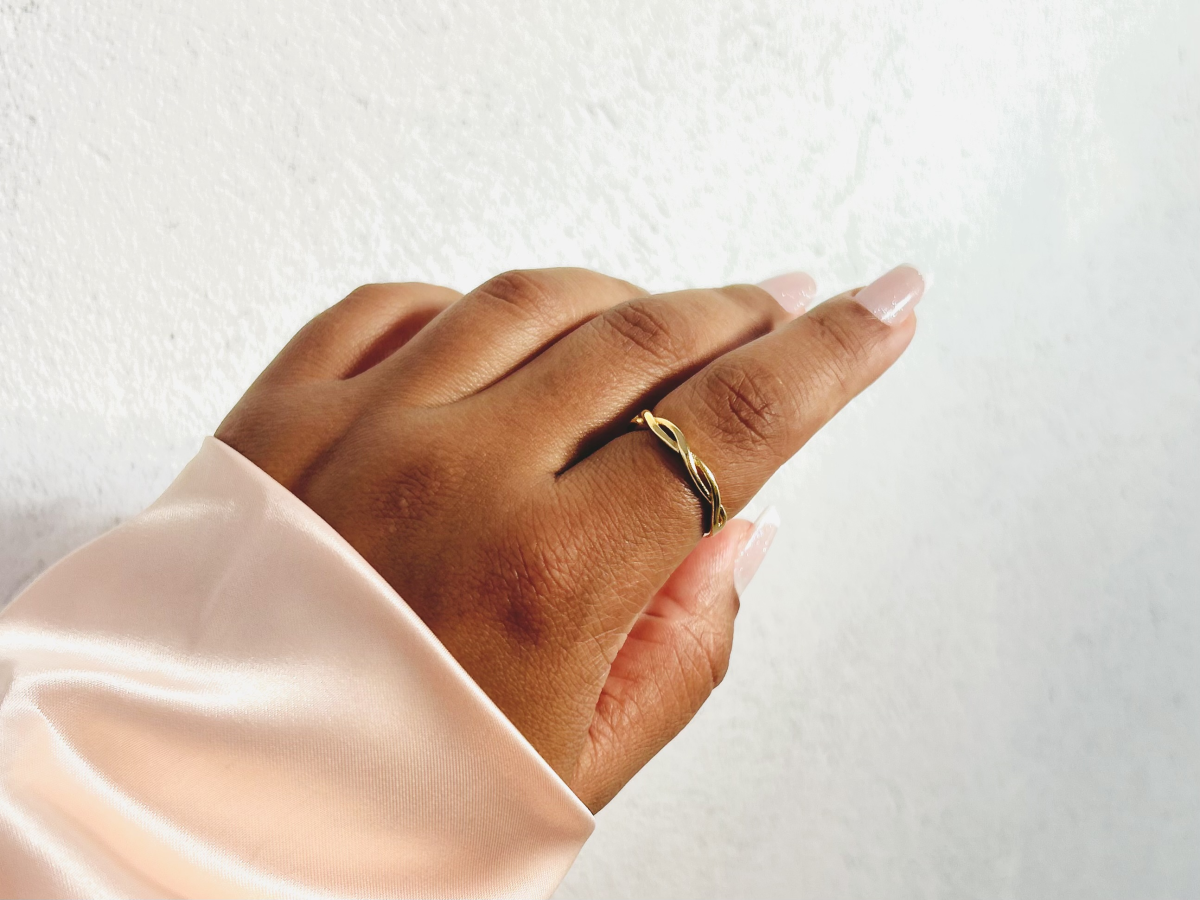Anel Trançado Fino | Semijoia Banhada a Ouro 18K Minimalista - #5