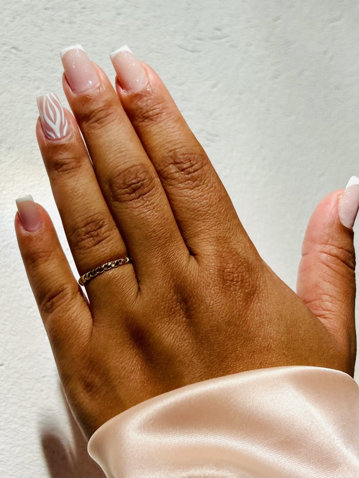 Anel Corrente Fina De Elos Banhado a Ouro 18K - #6