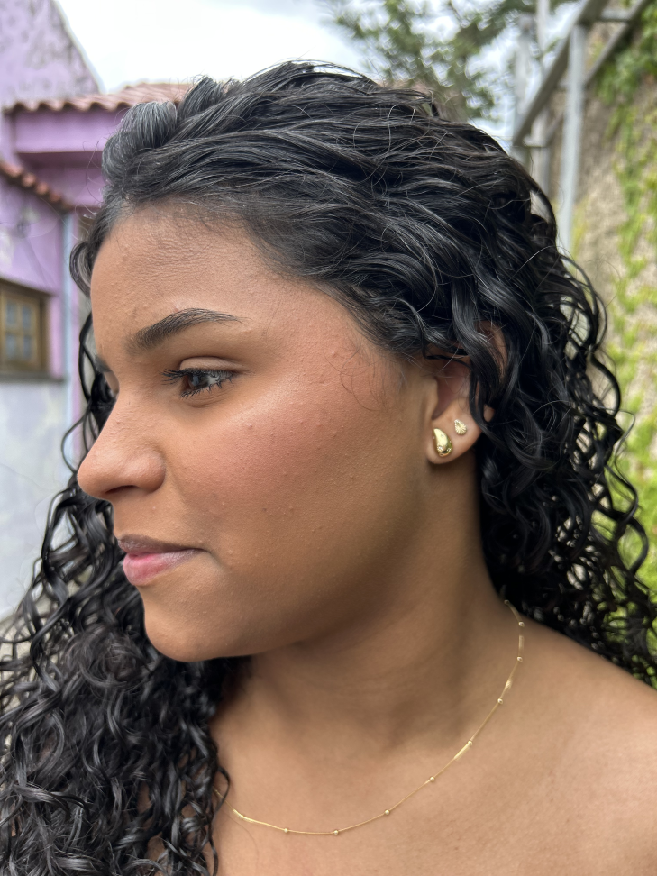 Brinco Stud Gota Cravejado Zircônia | Banhado a Ouro 18k - #4