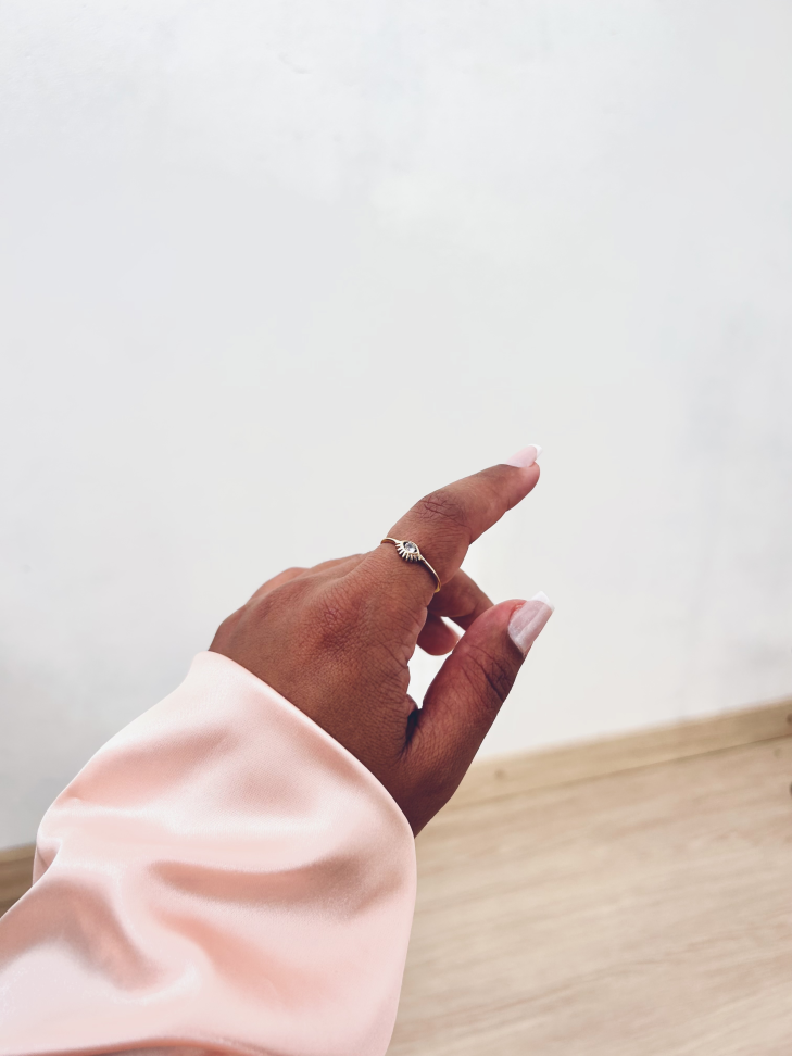 Anel Olho Grego Dourado ELOS | Semijoia de Proteção Banhada a Ouro 18K IRRADIA - #3