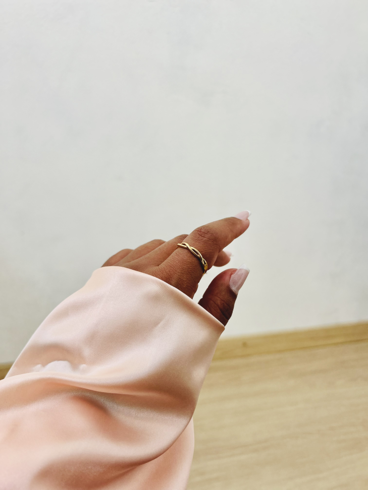 Anel Trançado Fino | Semijoia Banhada a Ouro 18K Minimalista - #4