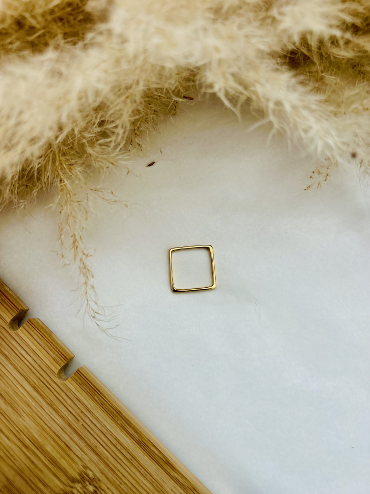 Anel Minimalista Barra Reta Banhado a Ouro 18K - #11