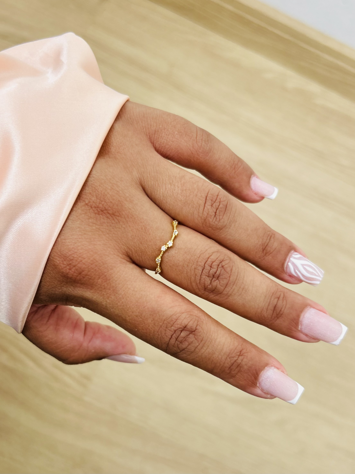 Anel Constelação Cravejado Banhado a Ouro 18K - #15