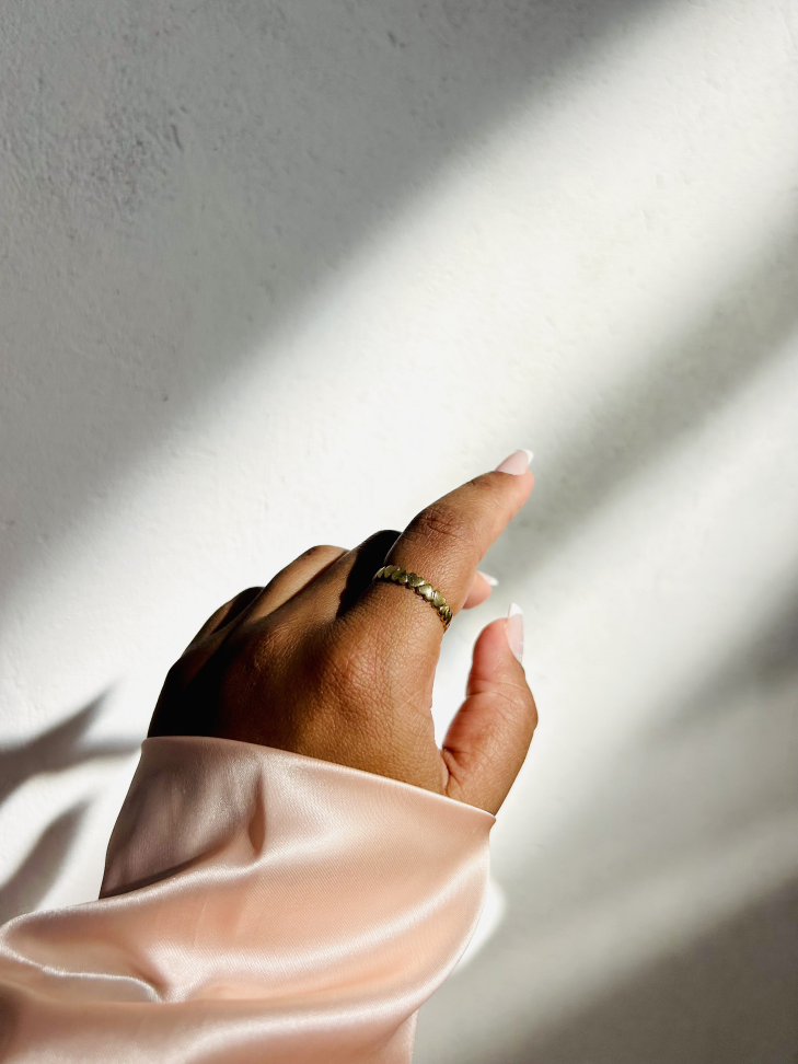 Anel Corações Banhado Ouro 18k - #8