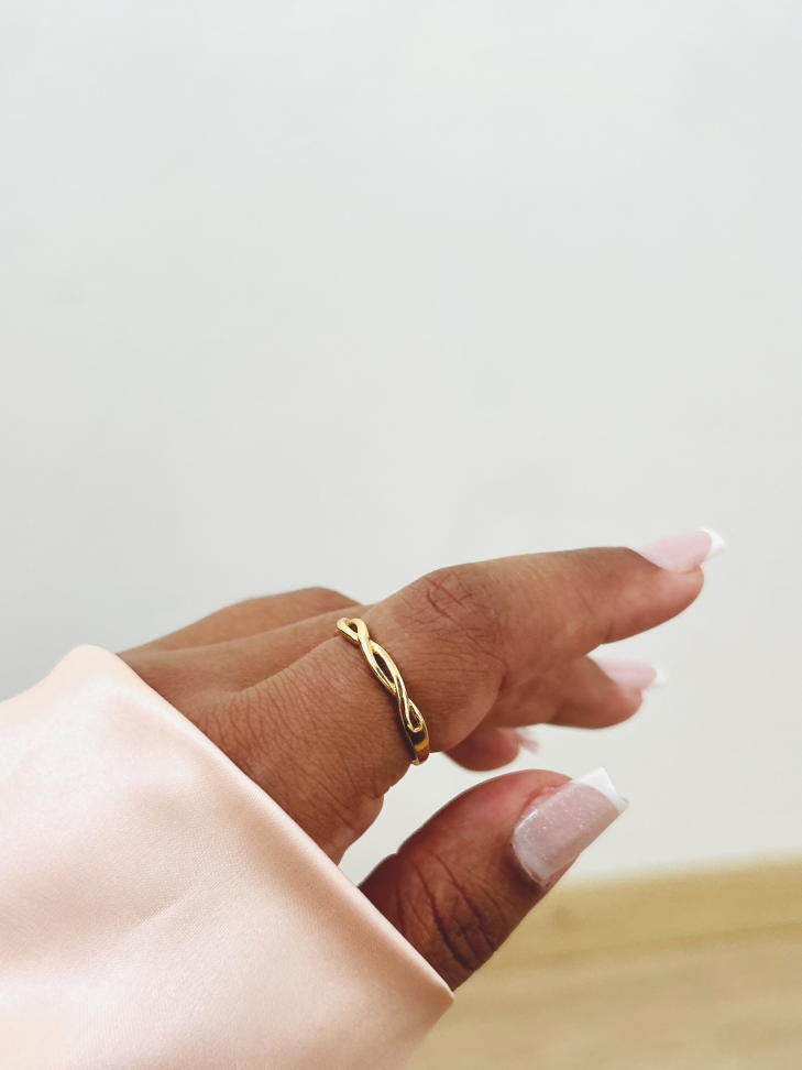 Anel Trançado Fino | Semijoia Banhada a Ouro 18K Minimalista - #2