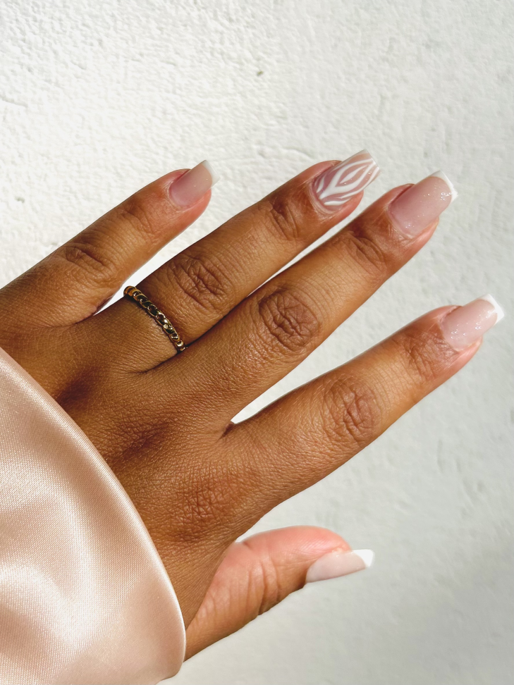 Anel Corrente Fina De Elos Banhado a Ouro 18K - #13