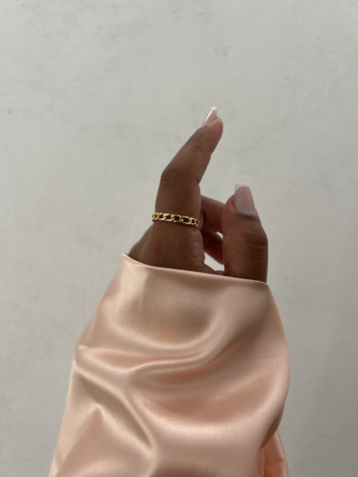 Anel Grumet Dourado Banhado a Ouro 18K – Elegância Atemporal e Minimalista - #12