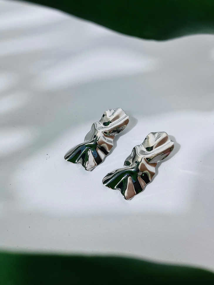 Brinco CALISTA Orgânico Texturizado - Bijuteria Fina Banho Premium - #2