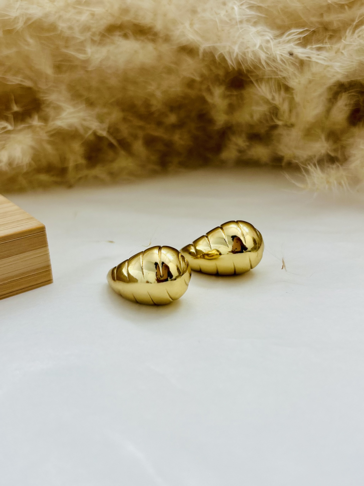 BRINCO GOTA ESCULTURAL AÇO INOX – Volume que destaca o rosto - #5