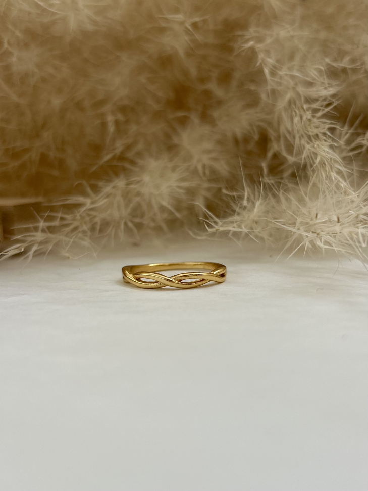 Anel Trançado Fino | Semijoia Banhada a Ouro 18K Minimalista - #6