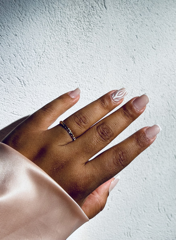 Anel Corrente Fina De Elos Banhado a Ouro 18K - #14