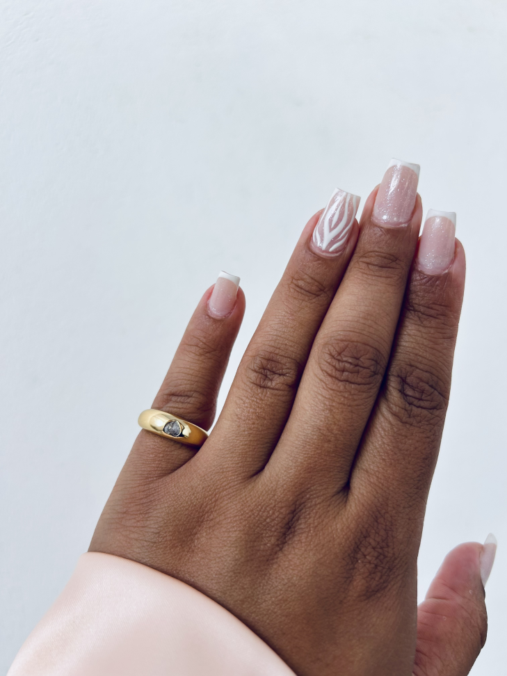 Anel Abaulado Coração Ajustável Banhado a Ouro 18K - #16