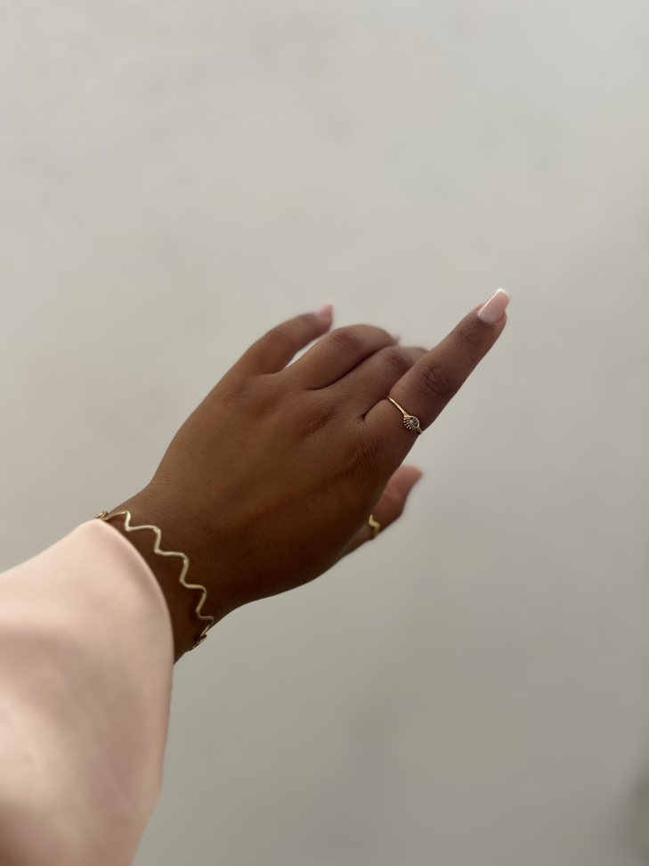 Anel Olho Grego Dourado ELOS | Semijoia de Proteção Banhada a Ouro 18K IRRADIA - #4