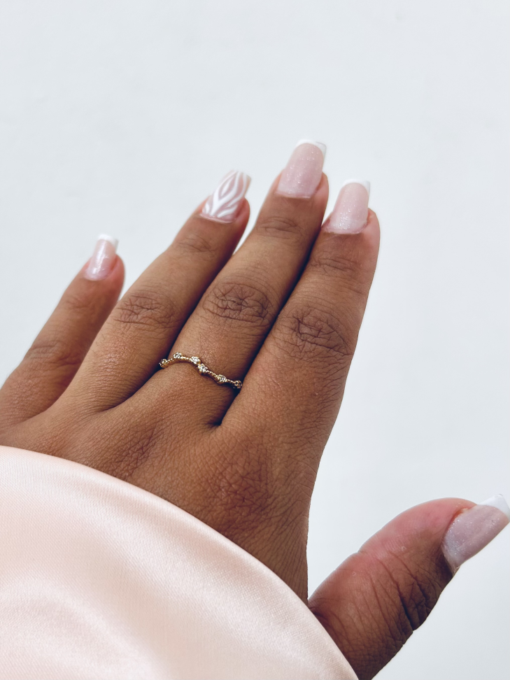 Anel Constelação Cravejado Banhado a Ouro 18K - #9