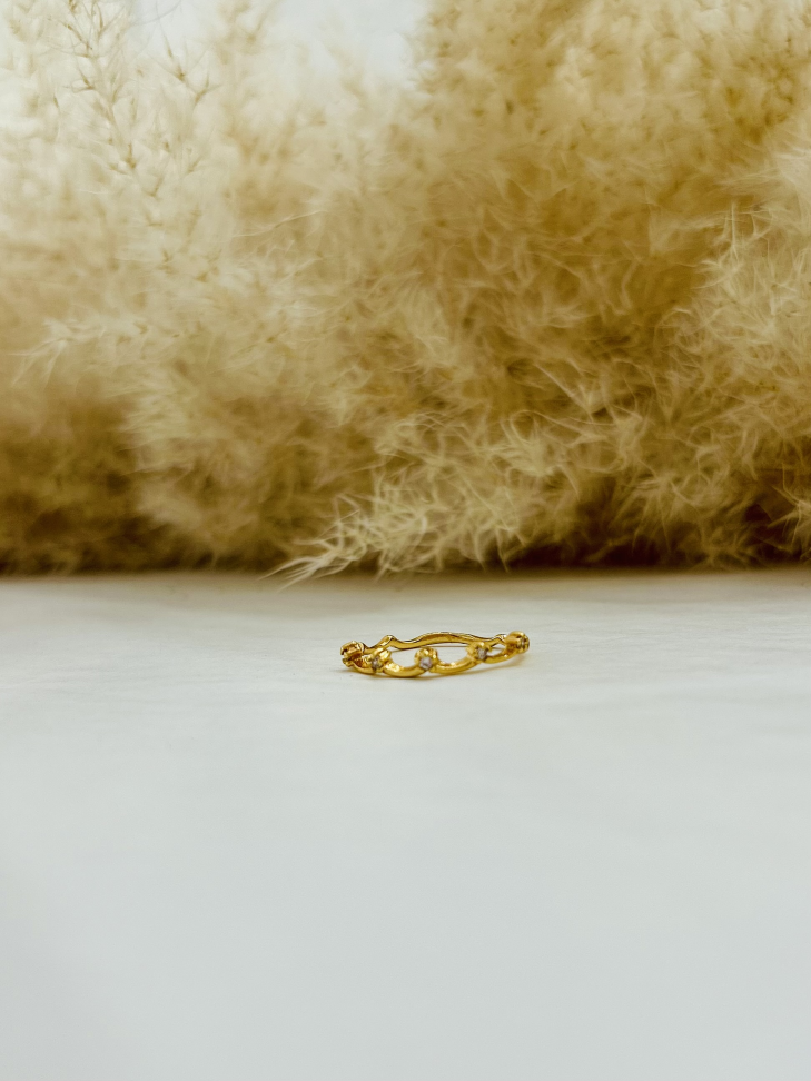 Anel Queen Cravejado de Zircônias Banhado a Ouro 18K - Sua Coroa Diária de Brilho - #8