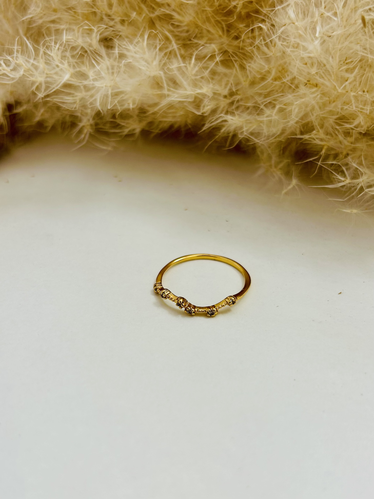 Anel Constelação Cravejado Banhado a Ouro 18K - #6