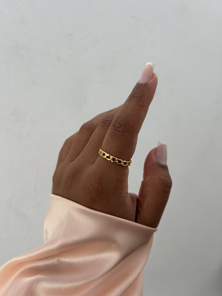 Anel Grumet Dourado Banhado a Ouro 18K – Elegância Atemporal e Minimalista - #6