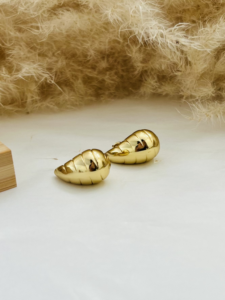 BRINCO GOTA ESCULTURAL AÇO INOX – Volume que destaca o rosto - #3