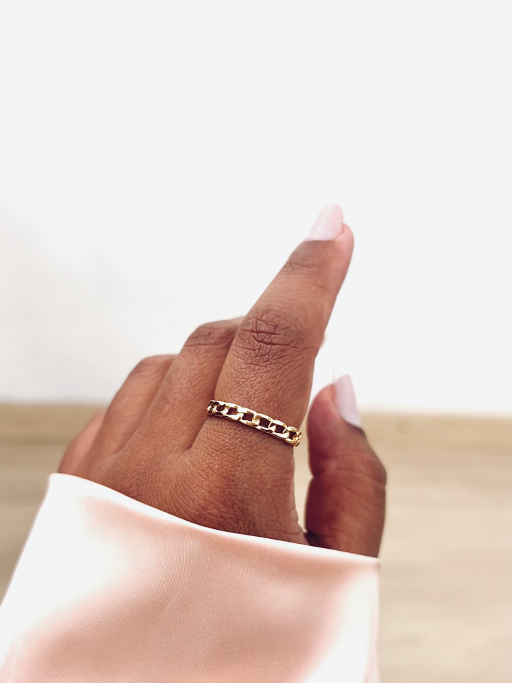 Anel Grumet Dourado Banhado a Ouro 18K – Elegância Atemporal e Minimalista - #2