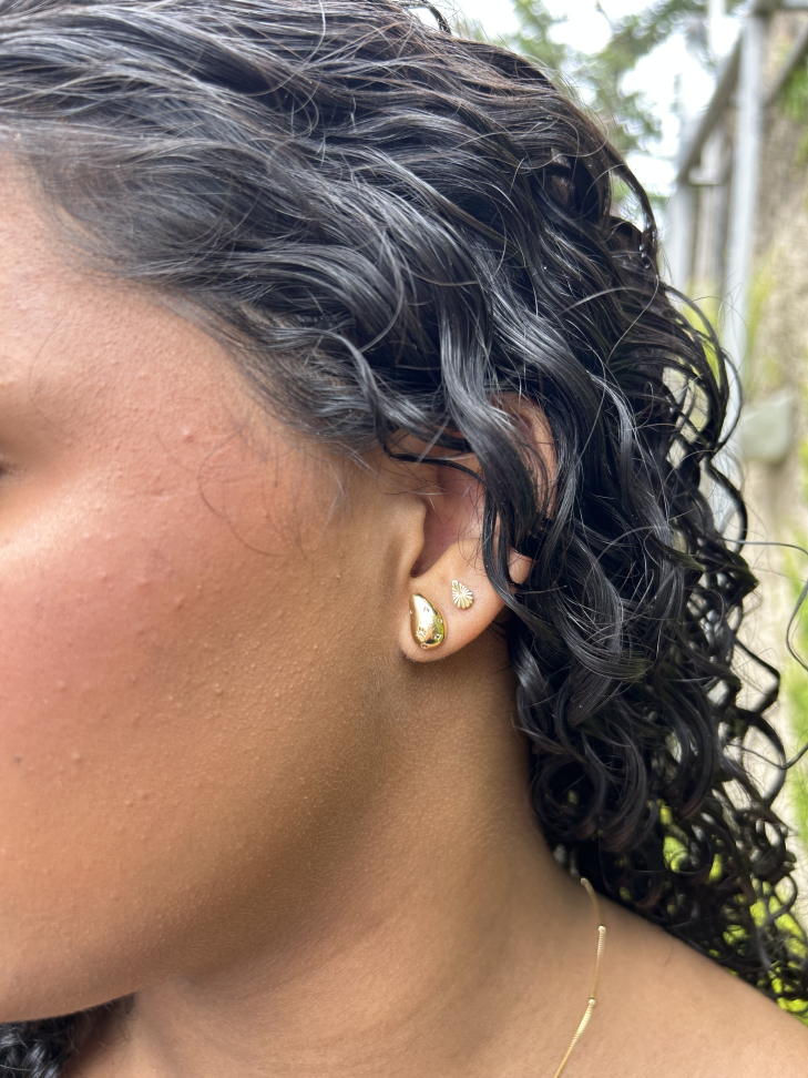 Brinco Stud Gota Cravejado Zircônia | Banhado a Ouro 18k - #5