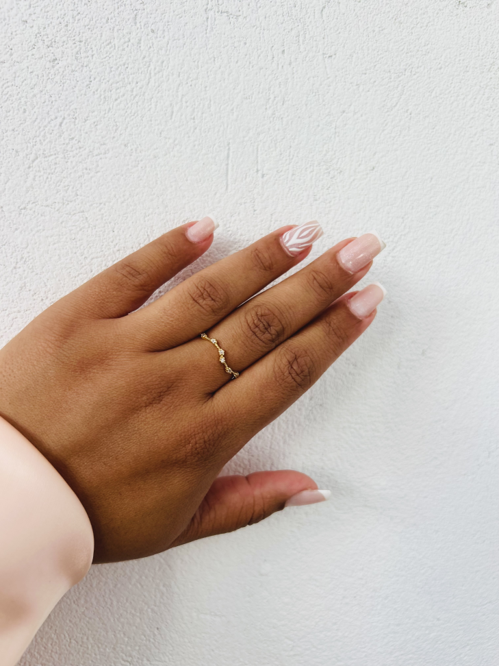 Anel Constelação Cravejado Banhado a Ouro 18K - #13