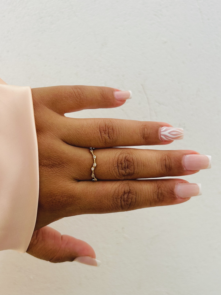 Anel Constelação Cravejado Banhado a Ouro 18K - #7