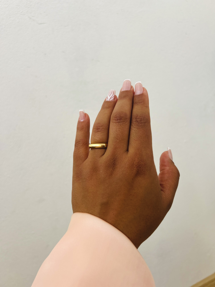 Anel de Sinete Clássico Banhado Ouro 18k (Signet Ring) - #5