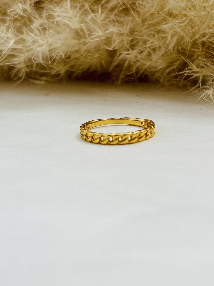 Anel Corrente Elos Banhado a Ouro 18K - #2