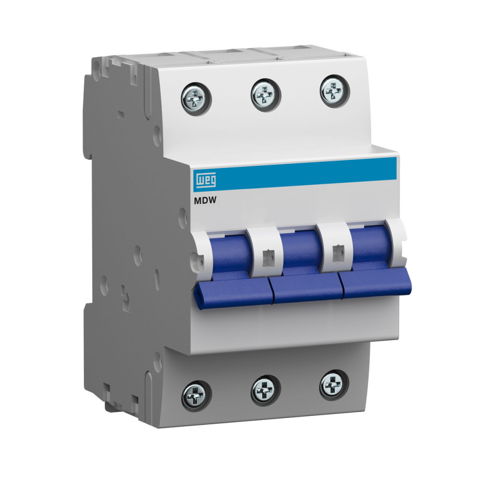 MINIDISJUNTOR TERMOMAGN MDW-C40-3 Curva C 40A 3 Polos WEG CÓDIGO 10076449