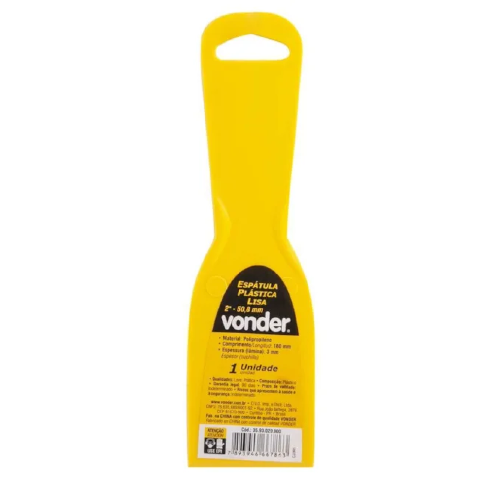 Espatula Plastica Lisa cabo Plastico 2" 3593020000 VONDER