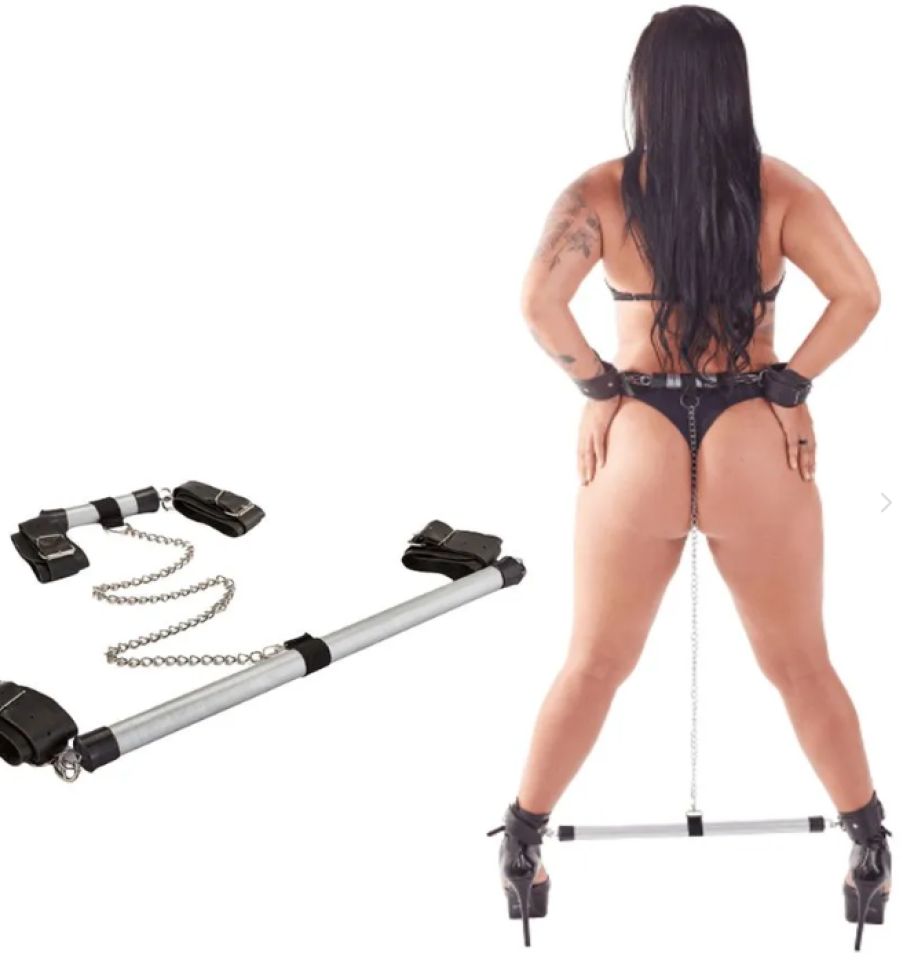 Kit Separador de Pernas e Separador de Braços com Correntes 50 Tons Brasil Fetiche - #1
