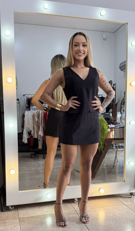 Macaquito Talia _M e G _ Amarelo _ Preto_ M _ G_ alfaiataria  Marrant - #2