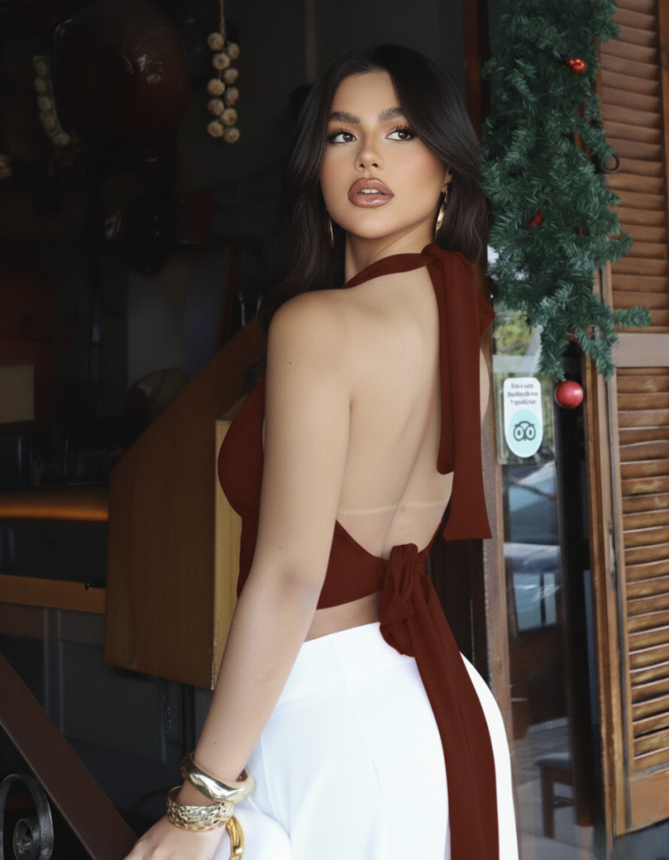 Cropped  Bebel _ tam. U_ veste ate 42 _ Marron - #2