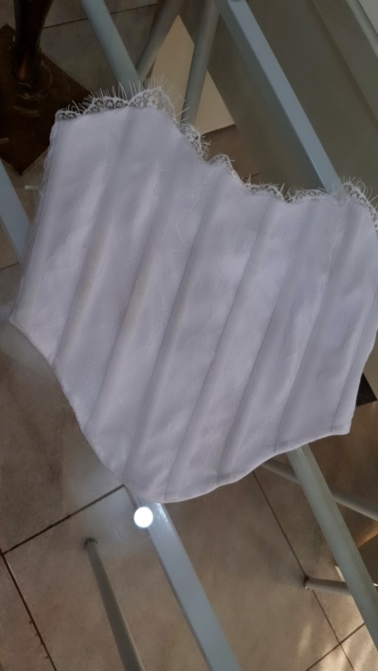 Corselet Catarina_ renda branco  _ M _ G _ - #1