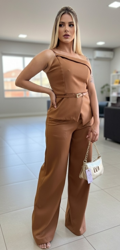 Conjunto Taliah _ P M G GG _ Vermelho _ Marron _ alfaiataria _ elegante _ moderno - #3