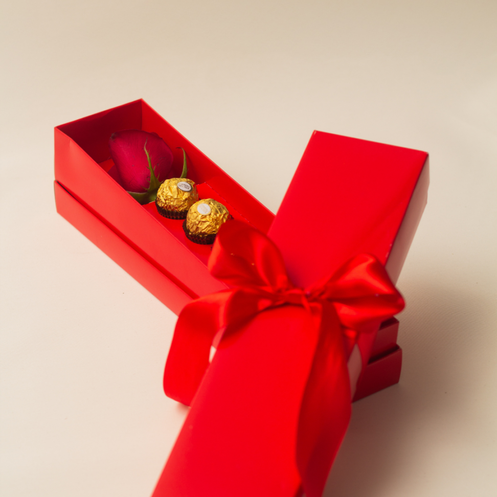 Rosa Única com Doces - #1