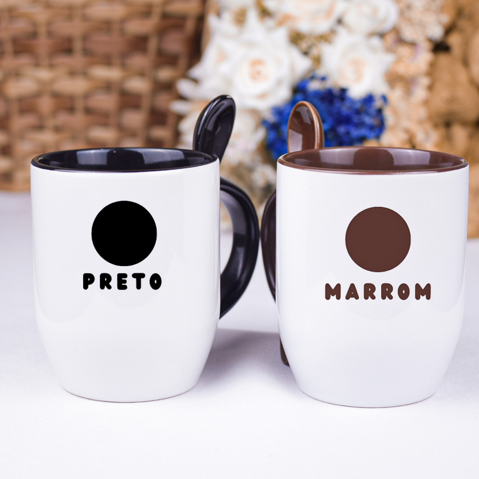 Caneca Semi Cônica c/ Colher - #4