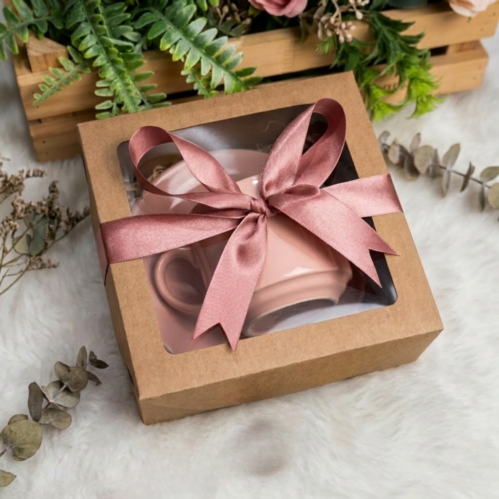 Caixa kraft c/ Tampa Visor - #3