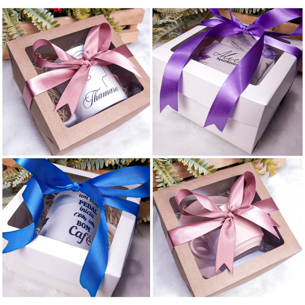 Caixa kraft c/ Tampa Visor - #3