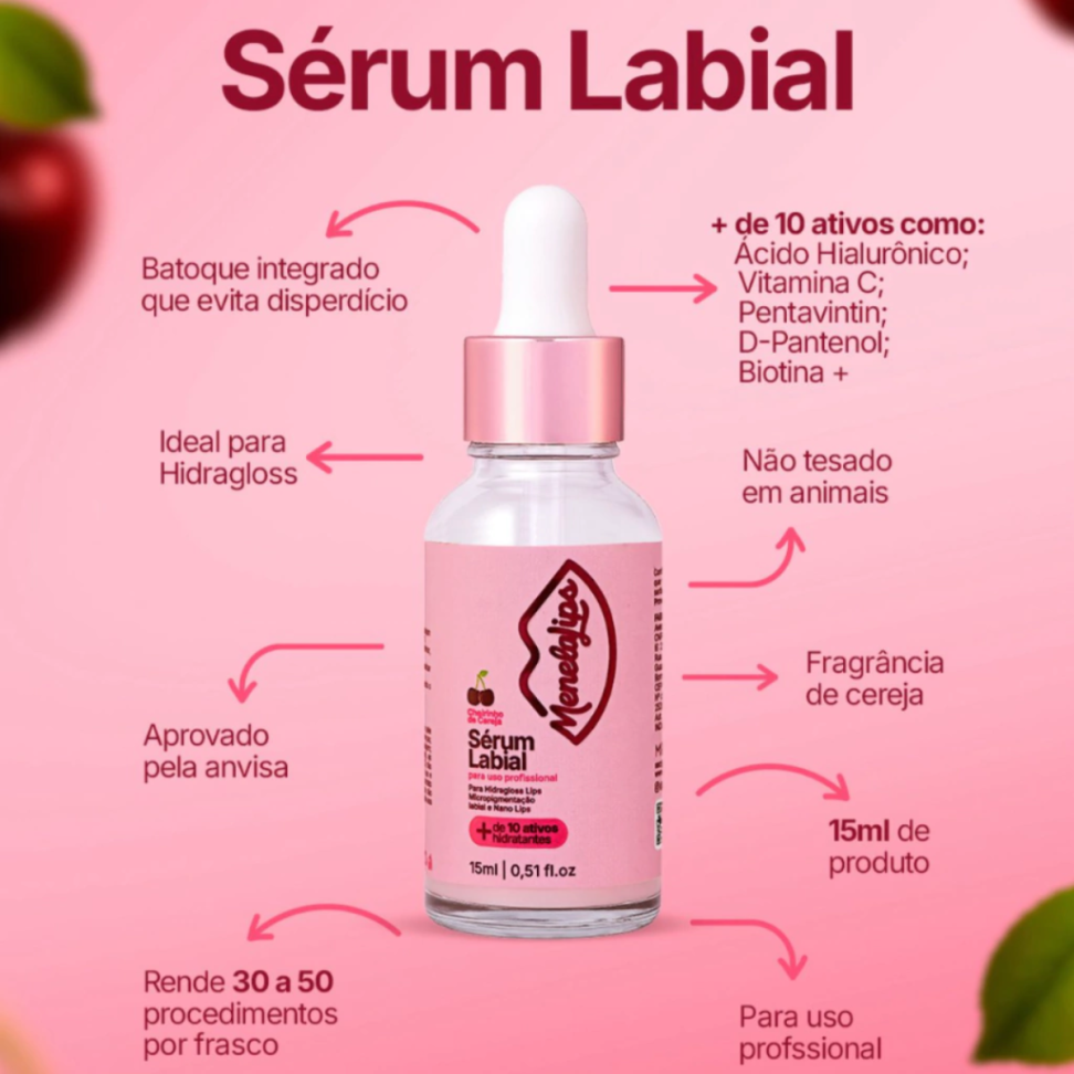 Menela Lips Sérum Hidragloss Cereja 3,6g - #2