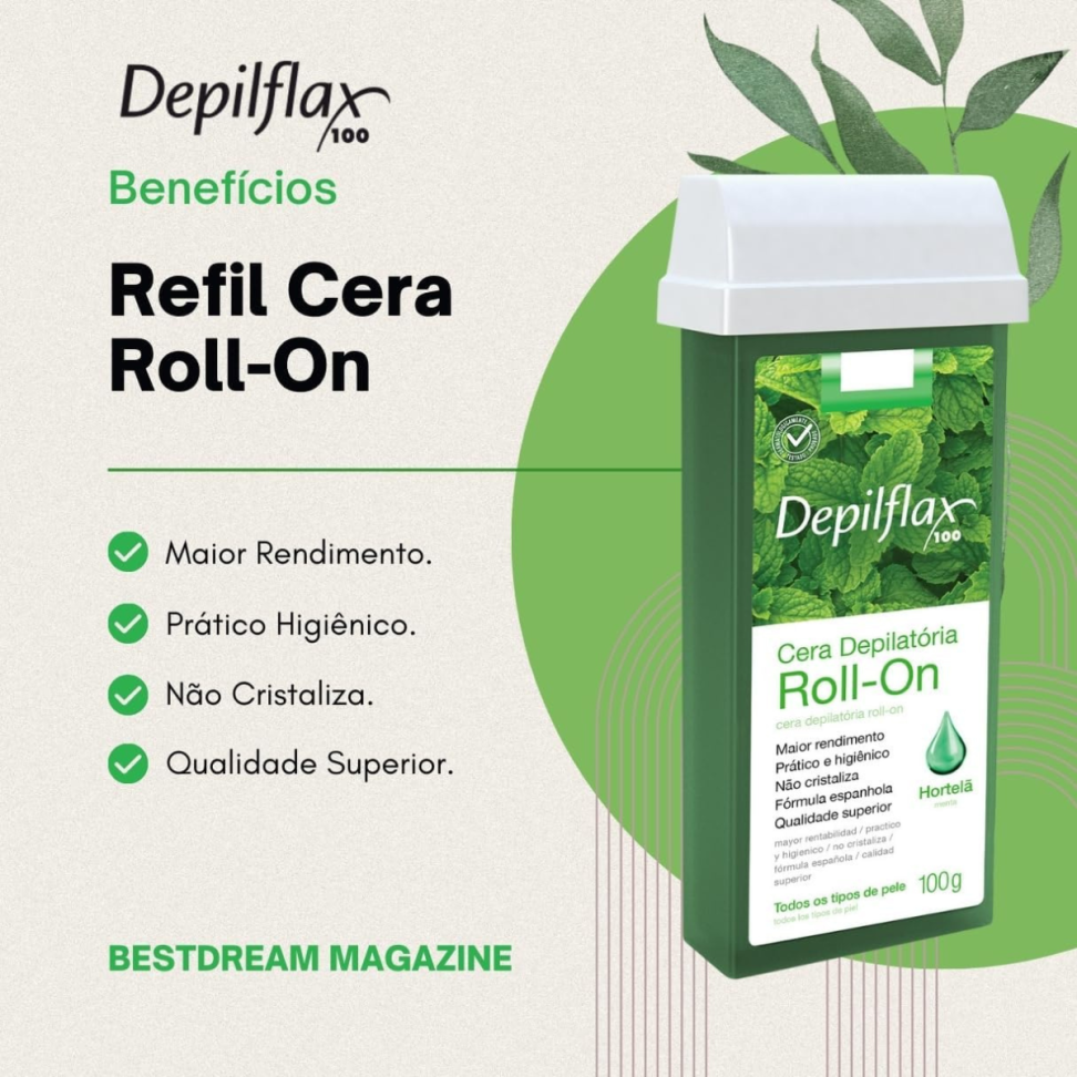 Refil de cera rollon Depilflax 100 g