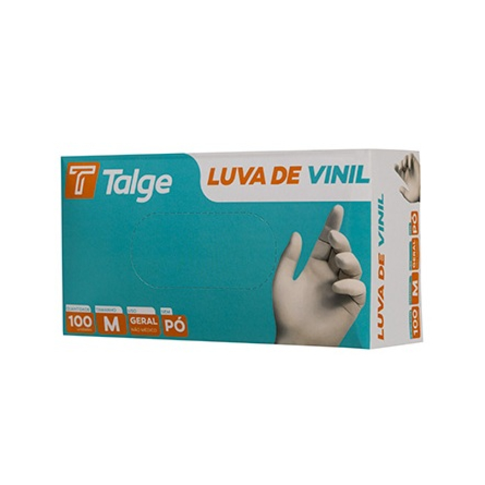 Luva de Vinil Sem Pó Talge P - #3