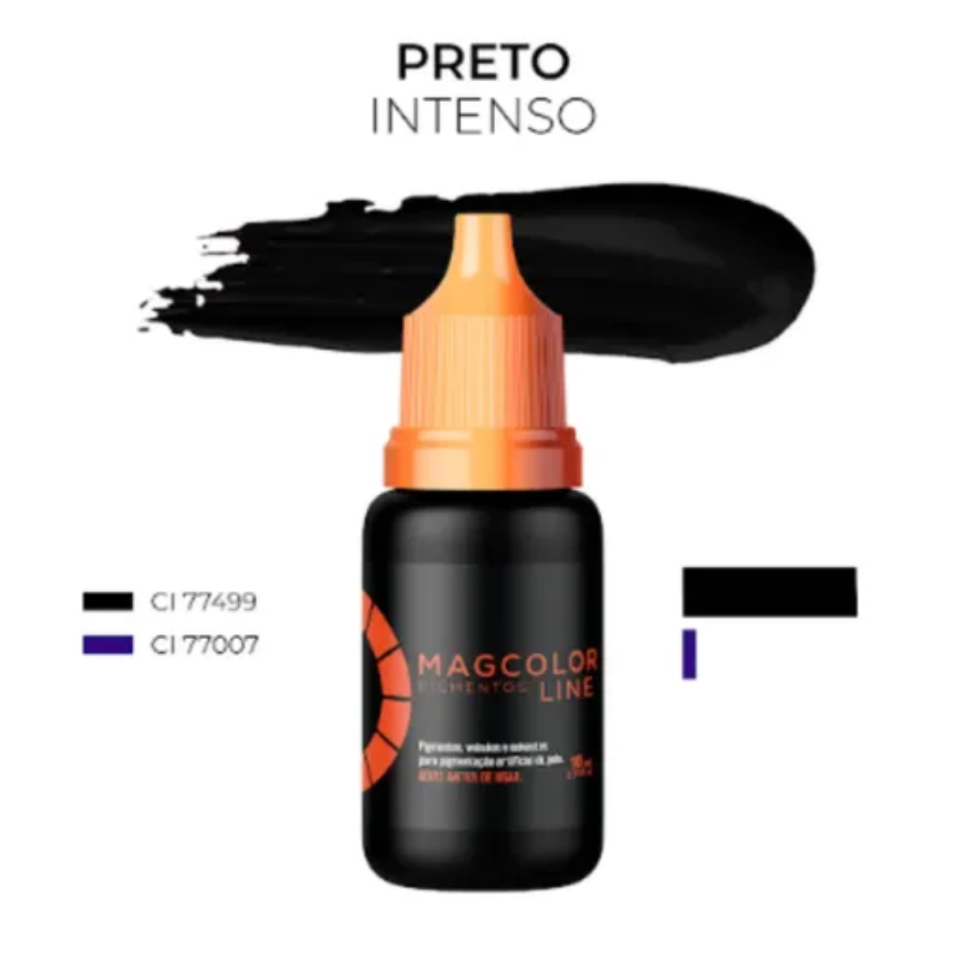 Pigmento Mag Gold Line Brow Preto Intenso 5 ml