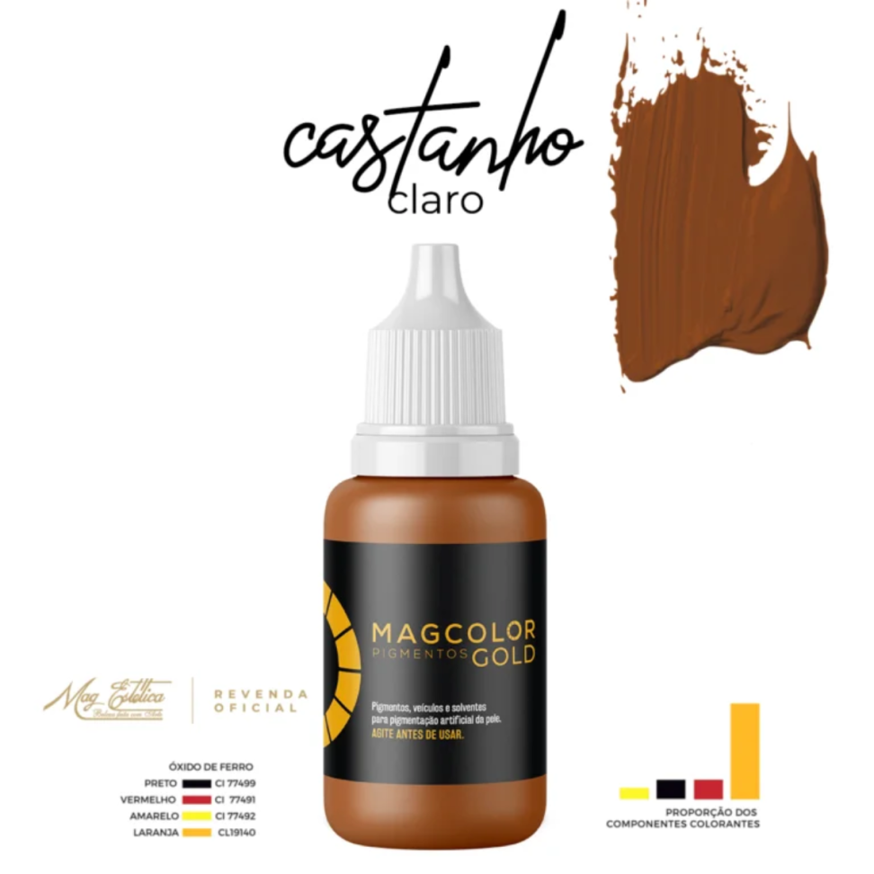 Pigmento Mag Gold Castanho Claro 10 ml