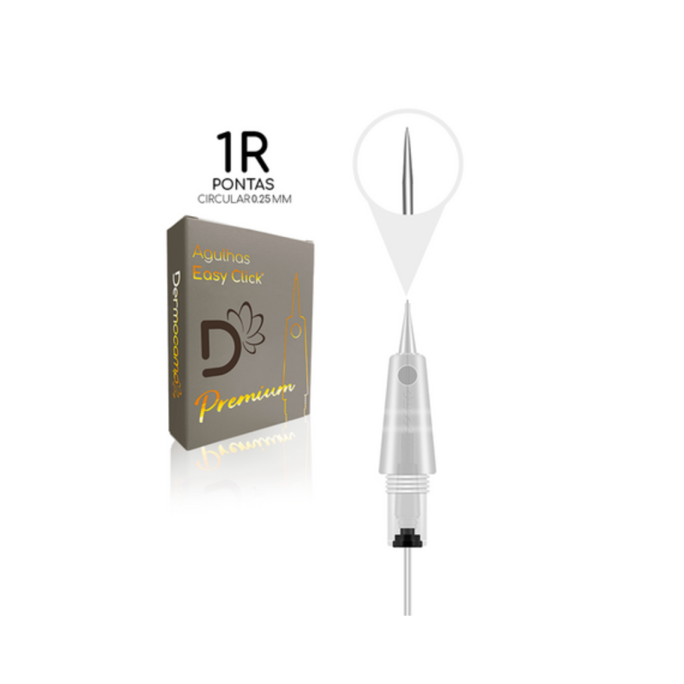 Agulha Dermocamp Easy Click Premium 1 RL 0.30mm - #3