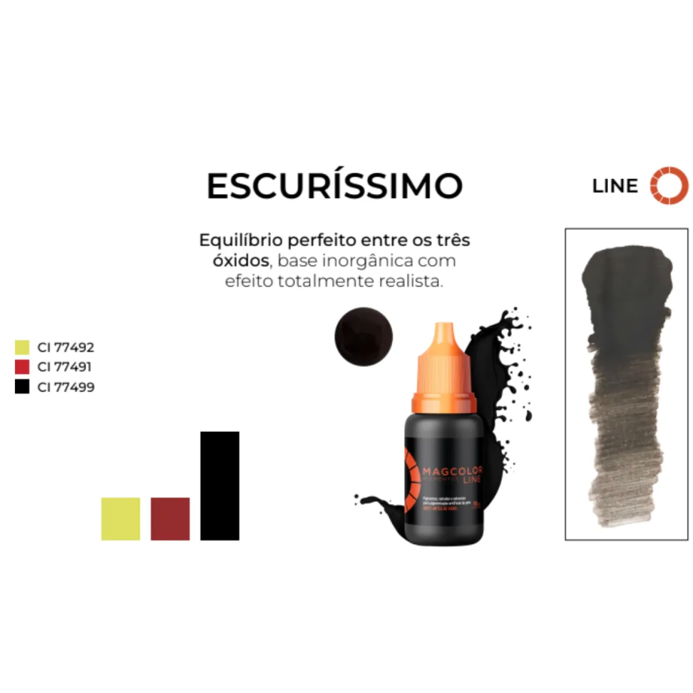 Pigmento Mag Gold Line Brow Escuríssimo 5 ml