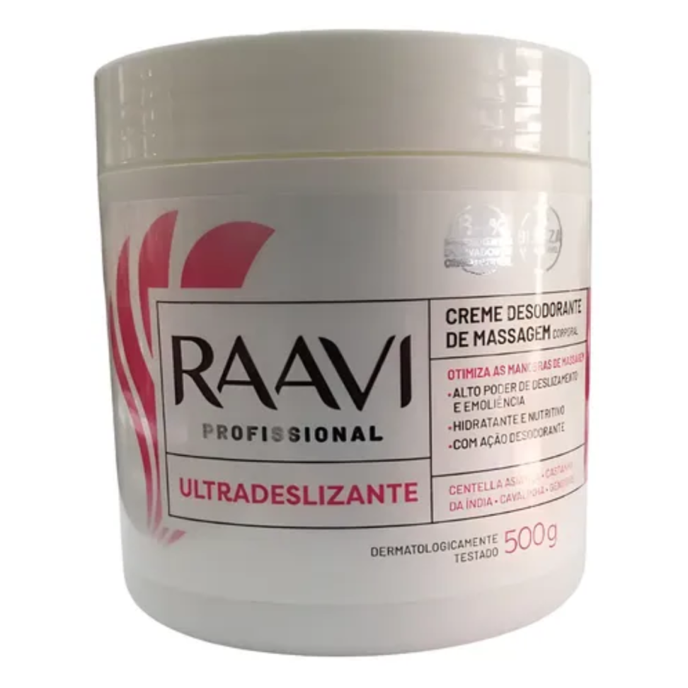 Creme de Massagem Ultradeslizante 500 g RAAVI