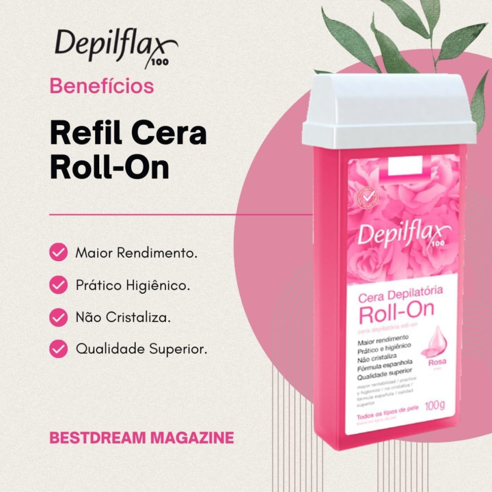 Refil de cera rollon Depilflax 100 g
