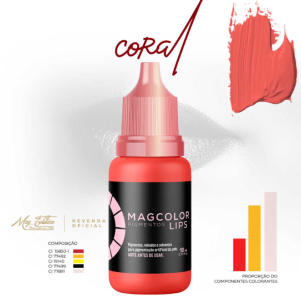 Pigmento Mag Gold Lips Coral 5 ml