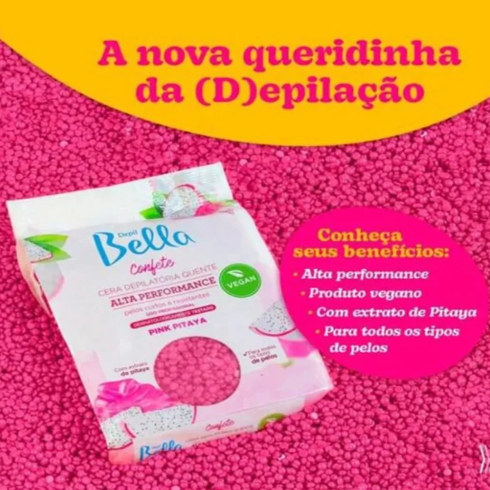 Cera Confete Depil Bella Pink Pitaya 250 g - #3